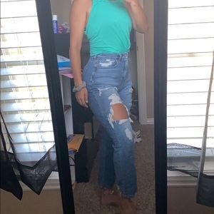 Pre-ripped American Eagle Mom Jeans